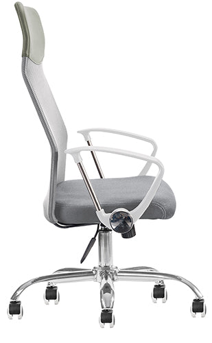 Silla Semi-Ejecutiva Economalla Blanca - Lateral