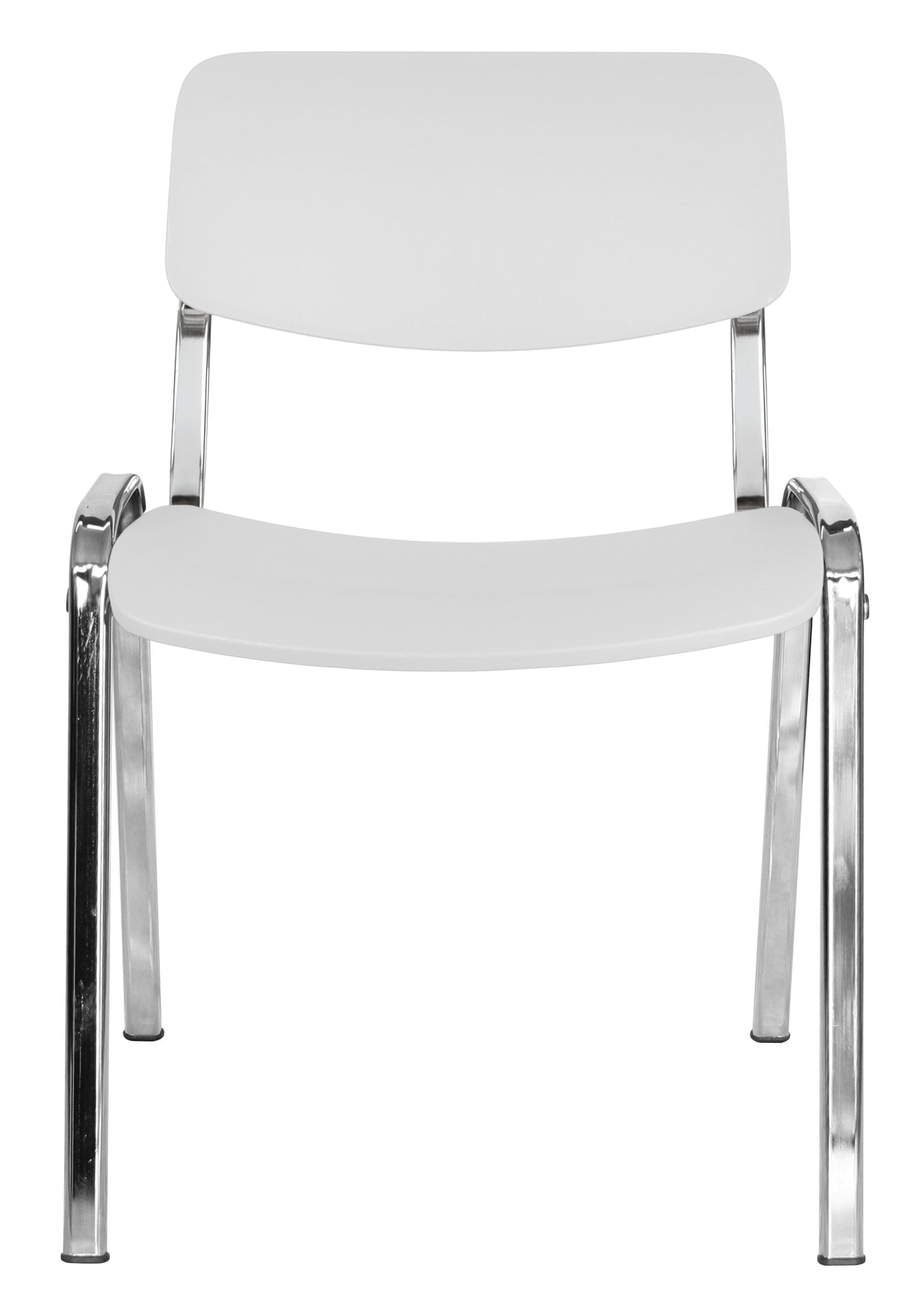 Silla Visitante MILK OHV-66cr Cromada - frente blanco