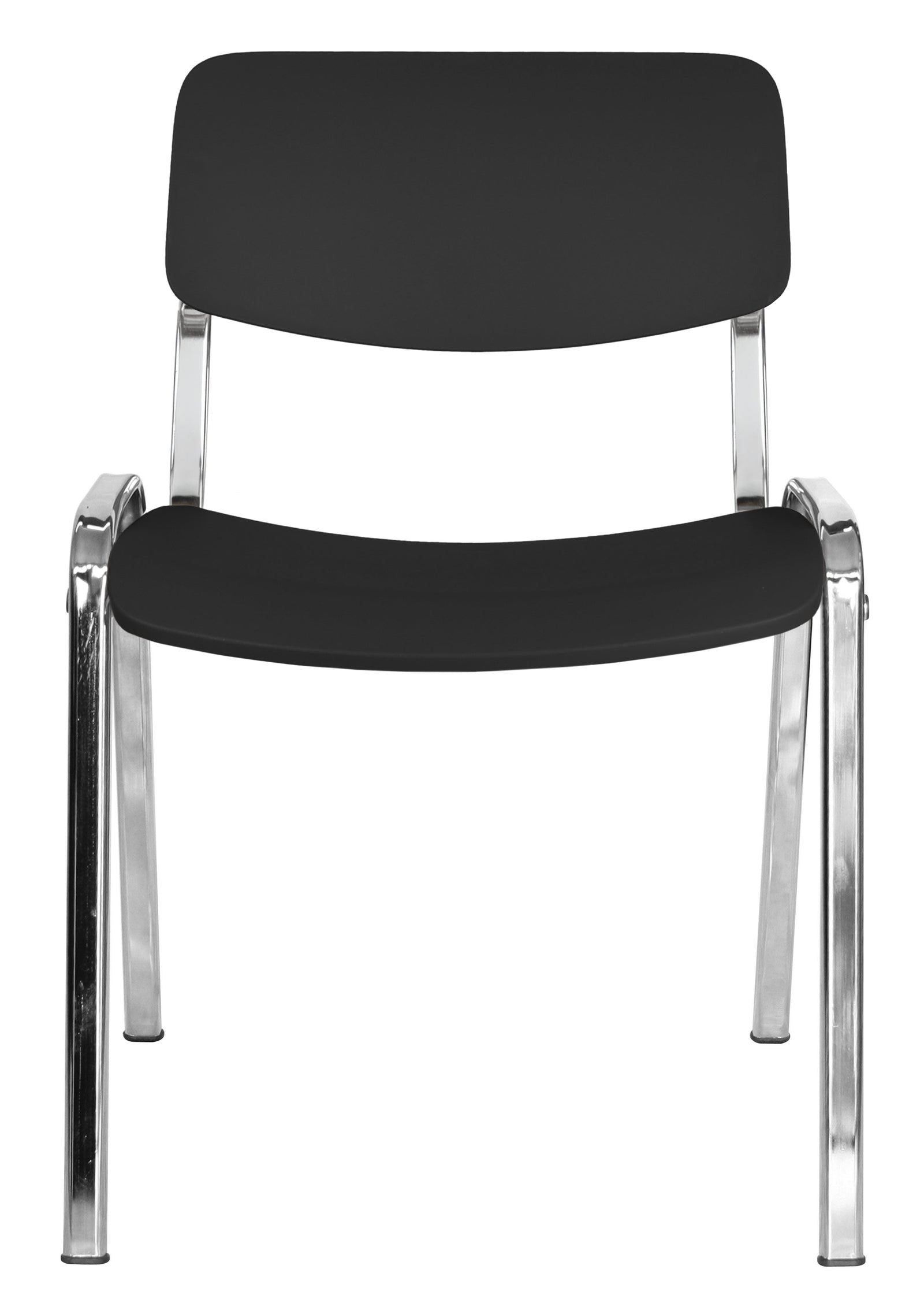 Silla Visitante MILK OHV-66cr Cromada - frente negro