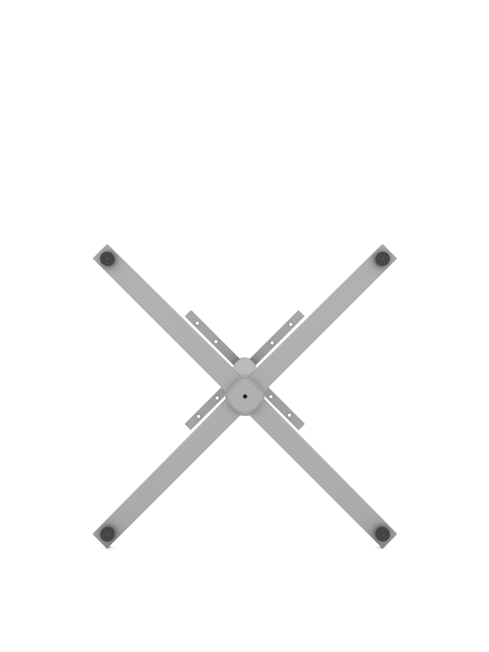 Mesa PEDESTAL 300-BL vista inferior gris
