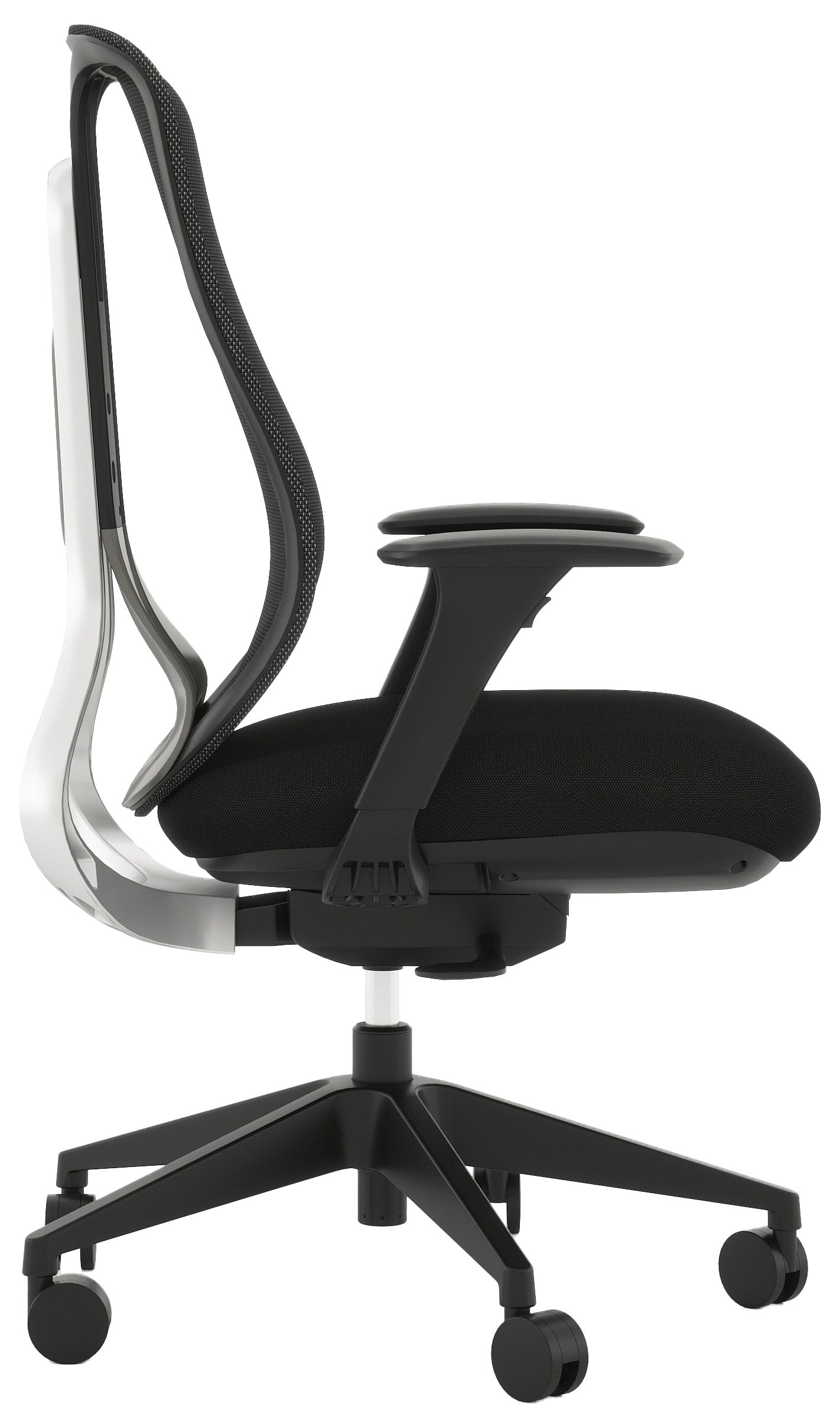 Silla Ejecutiva AC-40S acabado tapizado negro - vista lateral