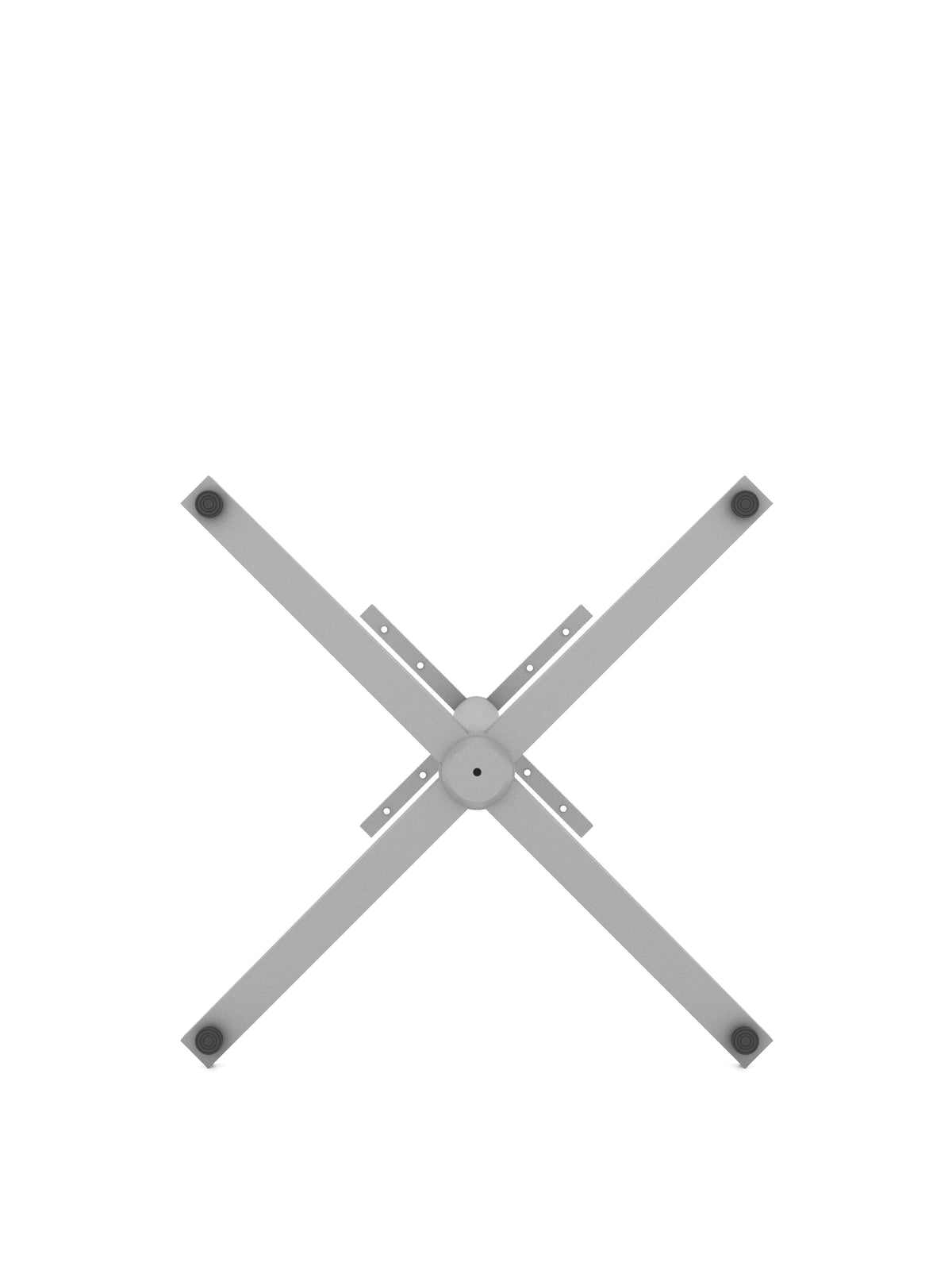 Mesa PEDESTAL 300-BL vista inferior gris