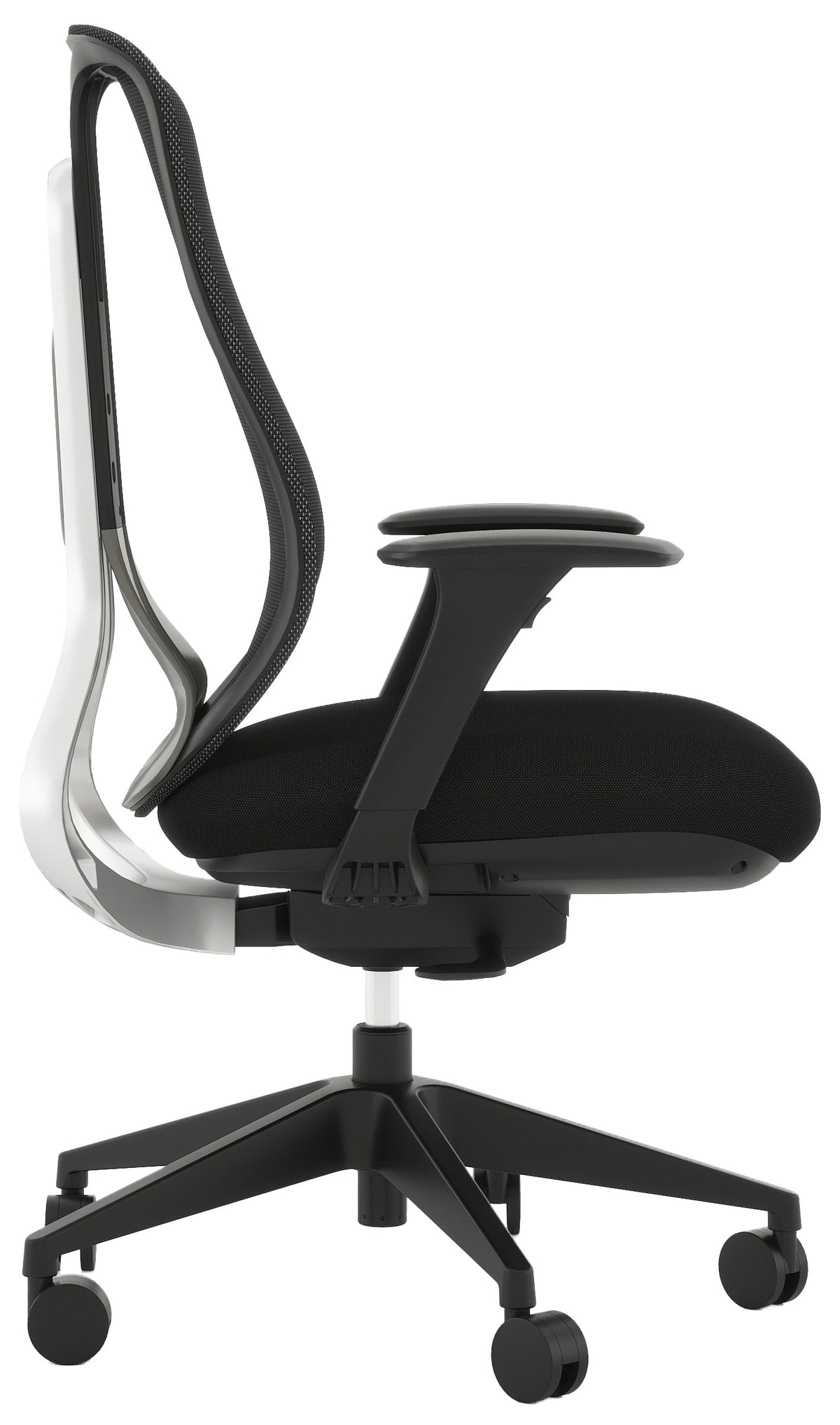 Silla Ejecutiva AC-40S acabado tapizado negro - vista lateral