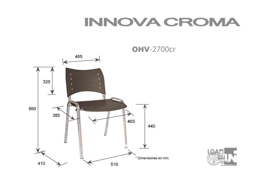 SILLA Visitante Innova OHV-2700Cr