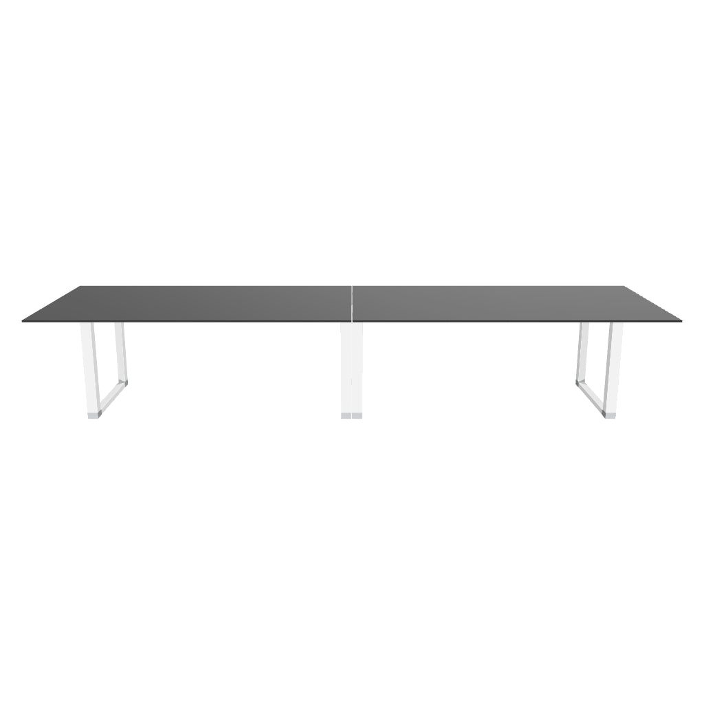 Mesa de Juntas Consejo SQ White/Silver/Black CRISTAL TEMPLADO