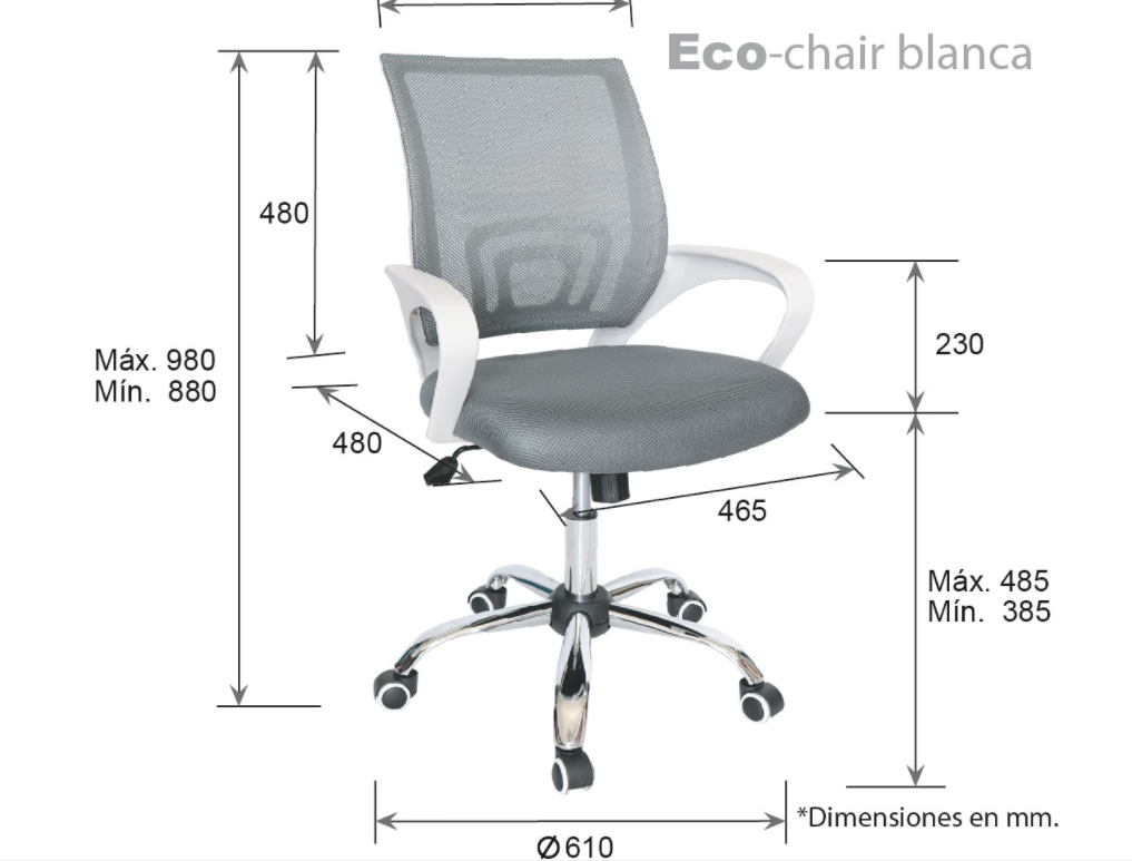 Silla Operativa Eco-Chair Blanca - OffiMobile